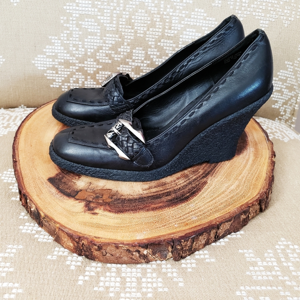 BADASS LOAFER DETAILED BUCKLE WEDGE Heels